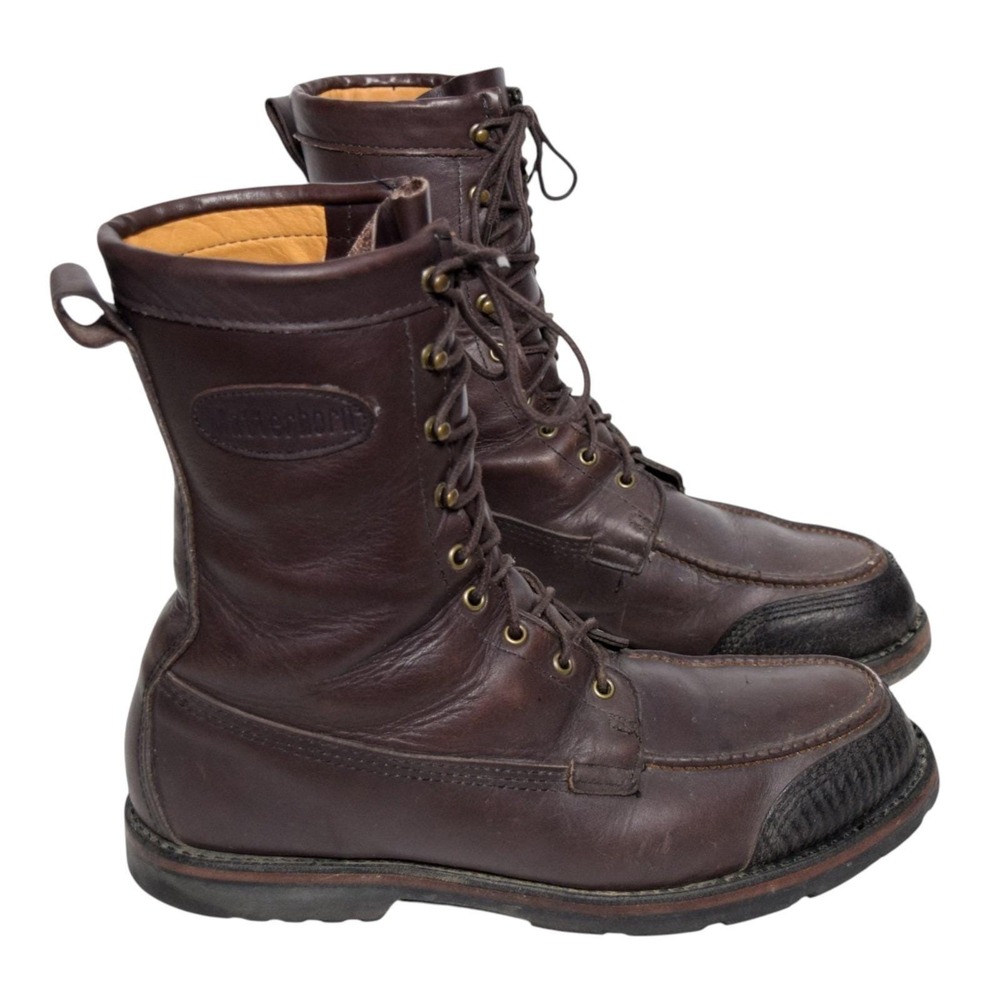 Orvis Matterhorn Upland Hunting Boots Mens 13 D Brown Leather Vibram Made In USA - Picture 5 of 11